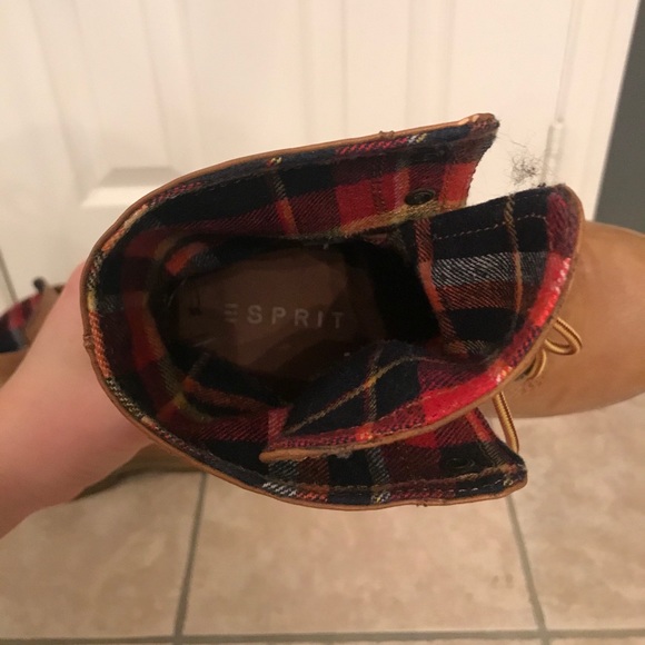 Esprit Lace Up Khaki Boots - Picture 6 of 7